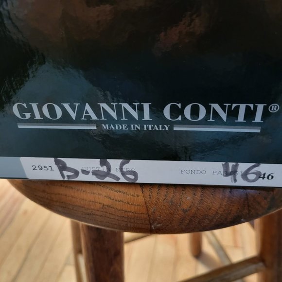 Giovanni Conti Italian black slip on crystal shoes, size 46 European/13 Us - Picture 14 of 16